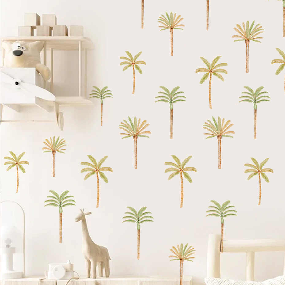 Baby Nursery Decor Girl - Boho Coconut Palm Tree Wall Sticker