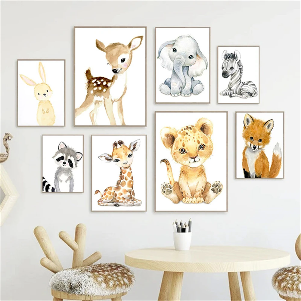 Baby Nursery Frames - No Framed Printing Picture Baby Animal