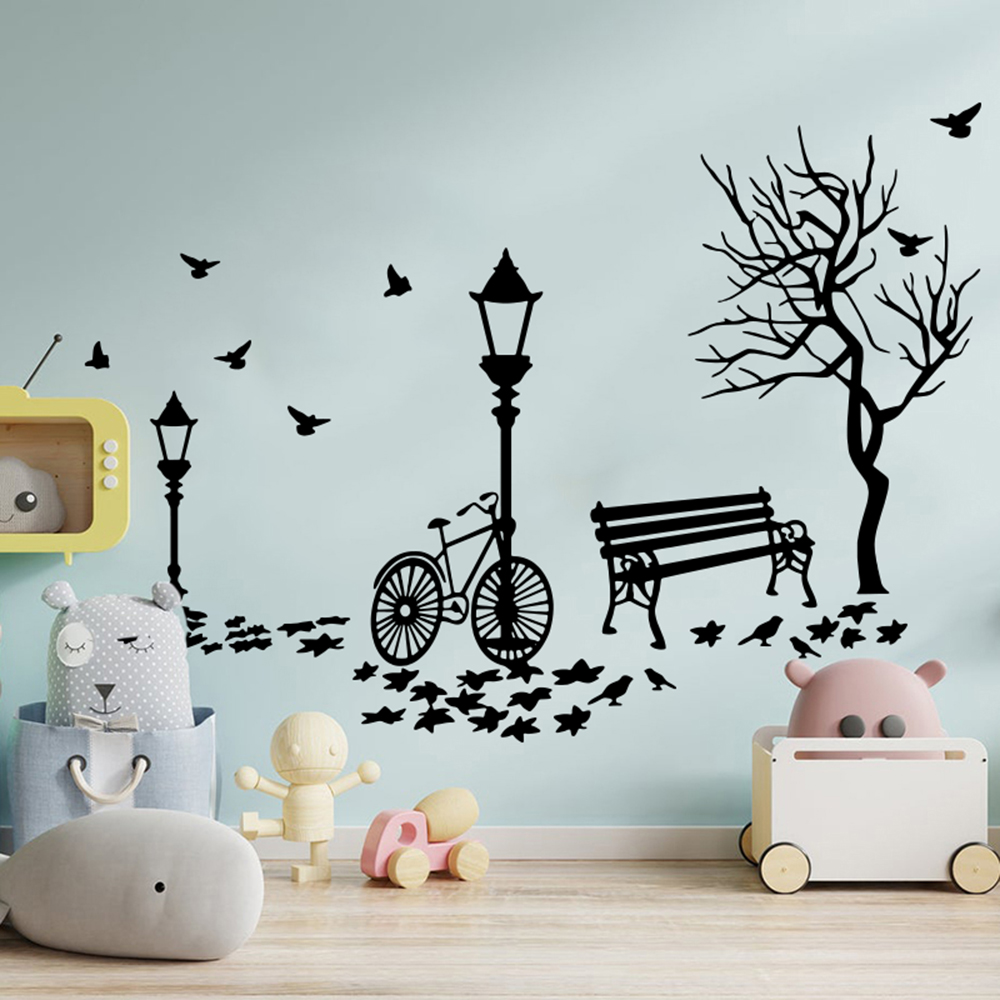 Modern Autumn Landscape Bike T - Baby Nursery Wall Lights 评论和价格
