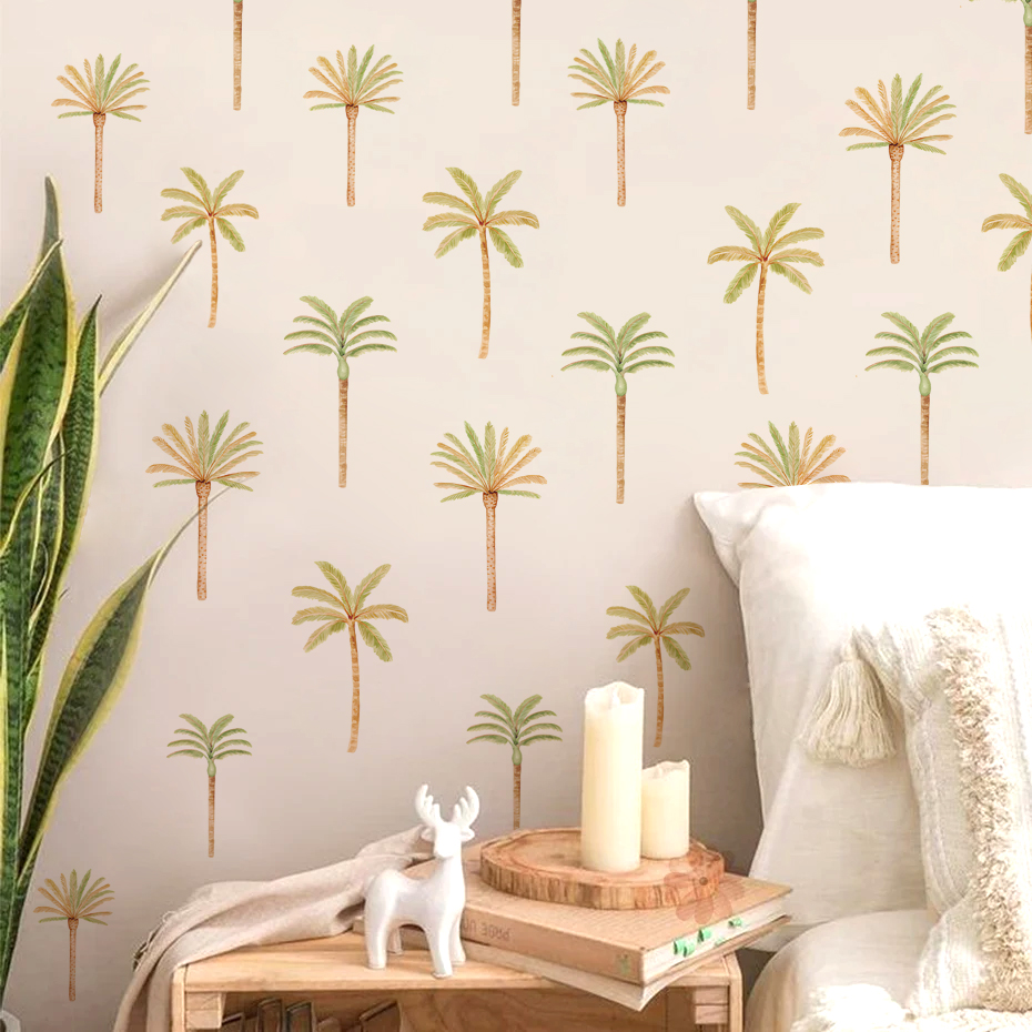 Boho Coconut Palm Tree Wall St - Baby Nursery Decor Girl 评论和价格