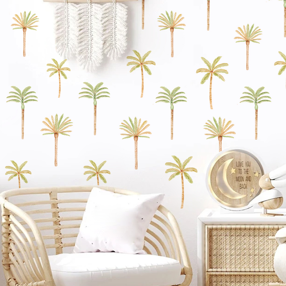 Boho Coconut Palm Tree Wall St - Baby Nursery Decor Girl 评论和价格