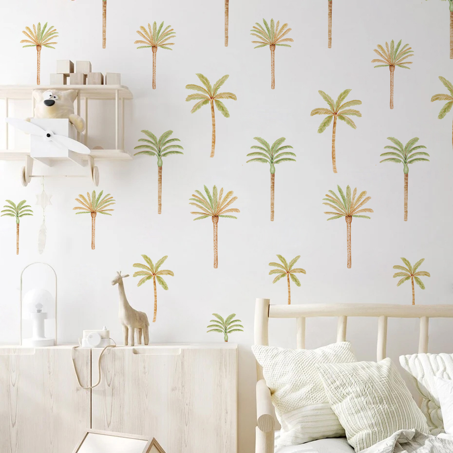 Boho Coconut Palm Tree Wall St - Baby Nursery Decor Girl 评论和价格