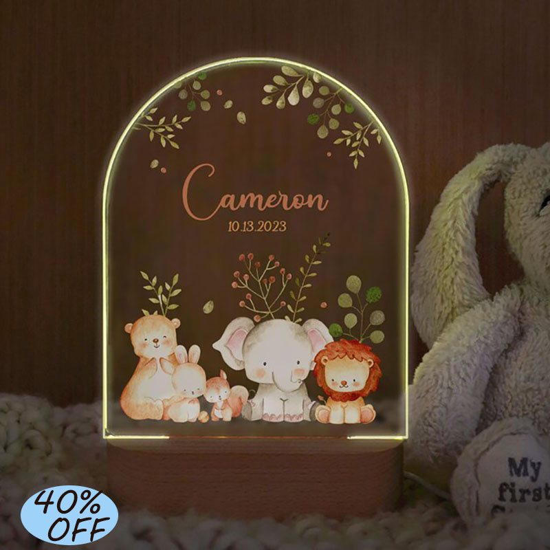 Custom Name Baby Night Light P - Baby Nursery Boy 评论和价格