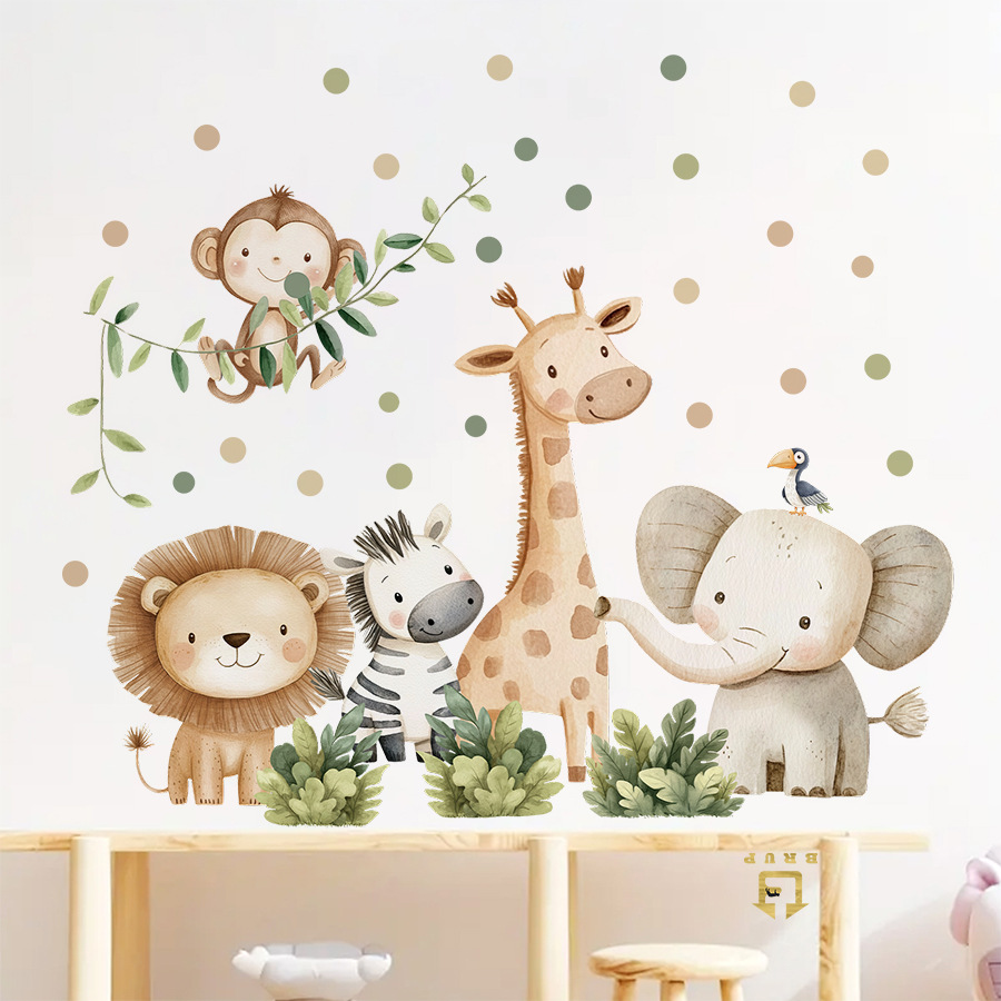 Boho Forest Animals Wall Stick - Baby Nursery Boy 评论和价格