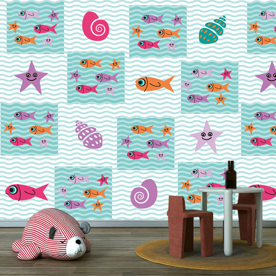 Cartoon Peel and Stick Photo W - Baby Nursery Peel And Stick Wallpaper 评论和价格