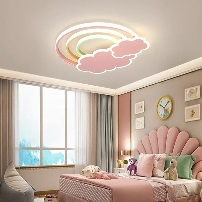 Modern Minimalist Rainbow Clou - Baby Nursery Light Fixture 评论和价格