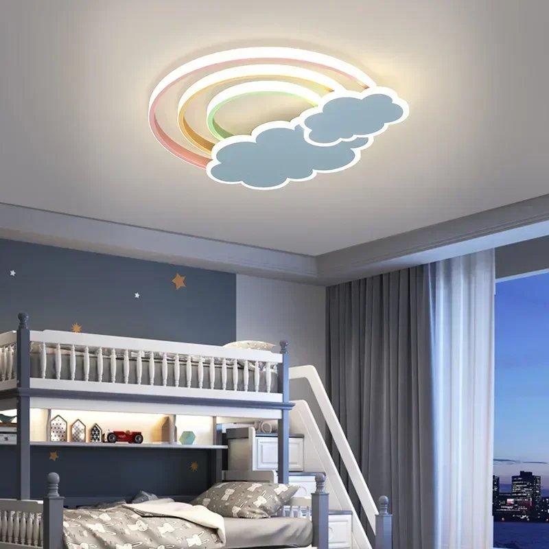 Modern Minimalist Rainbow Clou - Baby Nursery Light Fixture 评论和价格