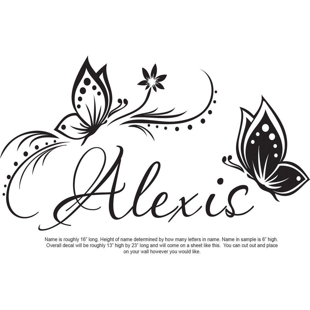 Personalized Name & Butterflie - Baby Girl Nursery Quotes 评论和价格