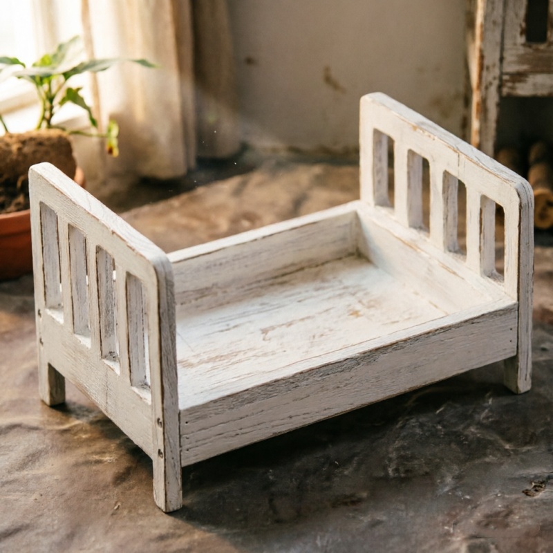 Infant Posing Sofa Retro Wood  - Baby Nursery Boy 评论和价格