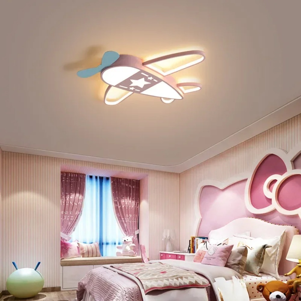 Modern Airplane Led Ceiling Li - Baby Nursery Light Fixture 评论和价格