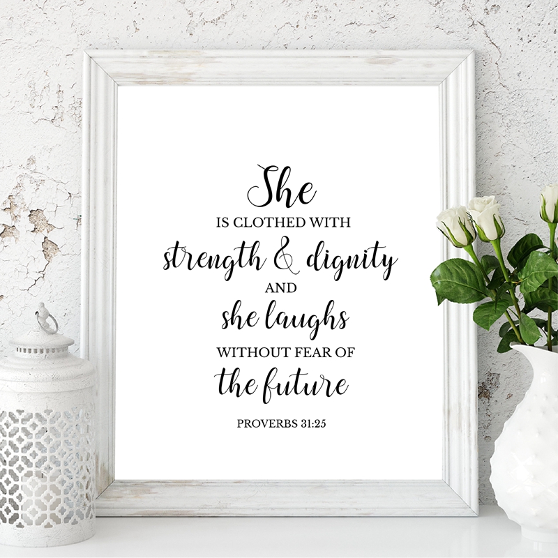 Bible Verses Quote Christian W - Baby Girl Nursery Quotes 评论和价格