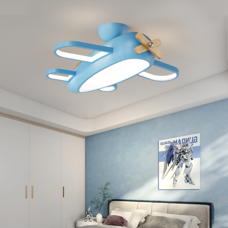 Cartoon Airplane Chandelier Ce - Baby Nursery Light Fixture 评论和价格