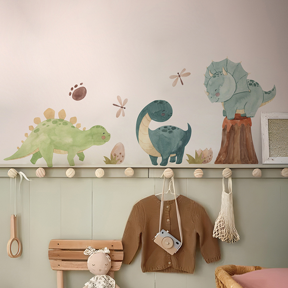 Dinosaur Wall Decals, Dino Alp - Baby Girl Nursery Quotes 评论和价格