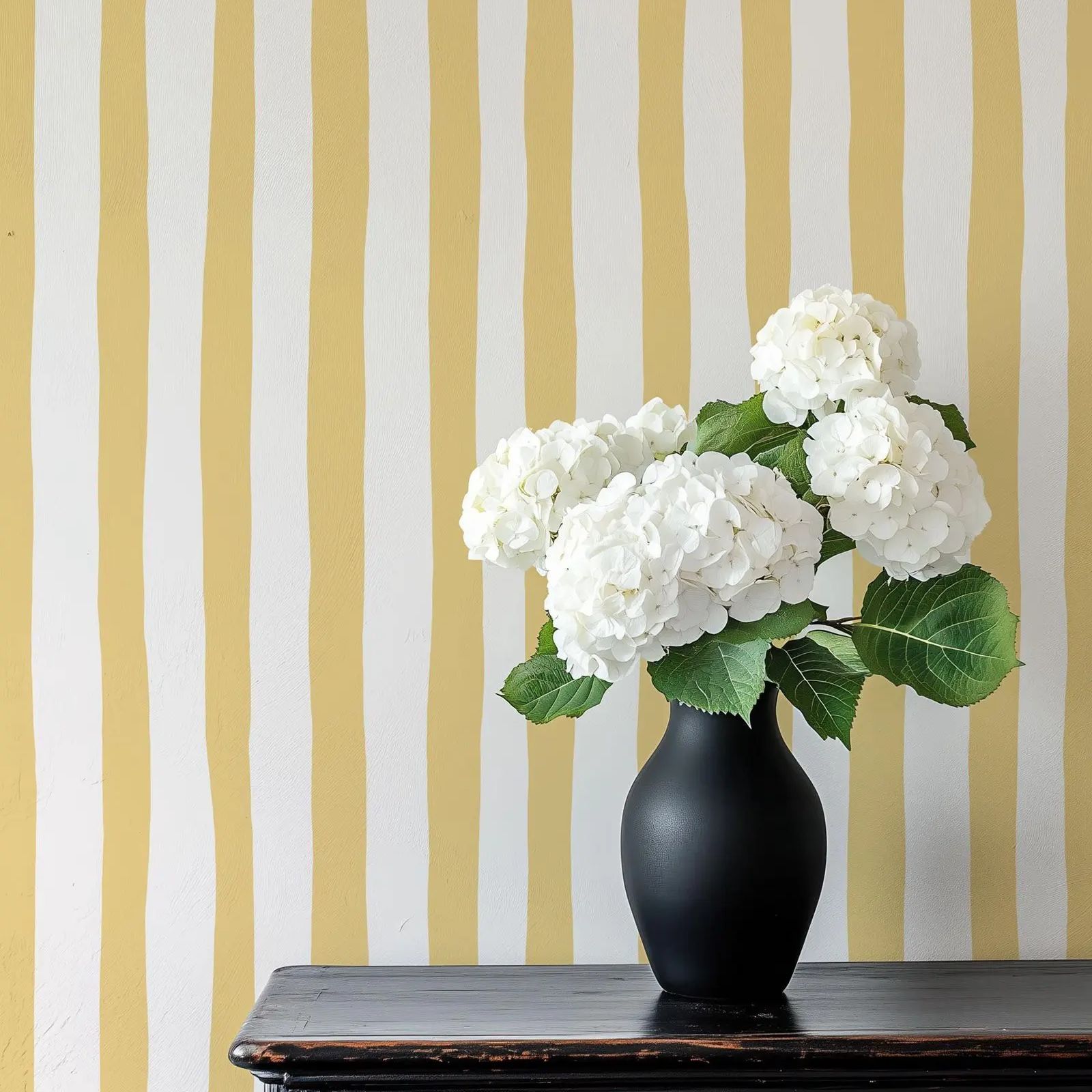 Sunshine Yellow Wobbly Stripes - Baby Nursery Peel And Stick Wallpaper 评论和价格