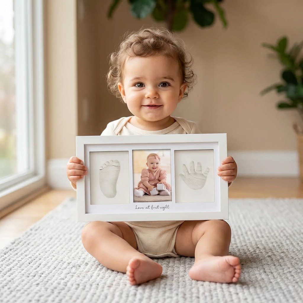 Baby Handprint Footprint Clay  - Baby Nursery Frames 评论和价格