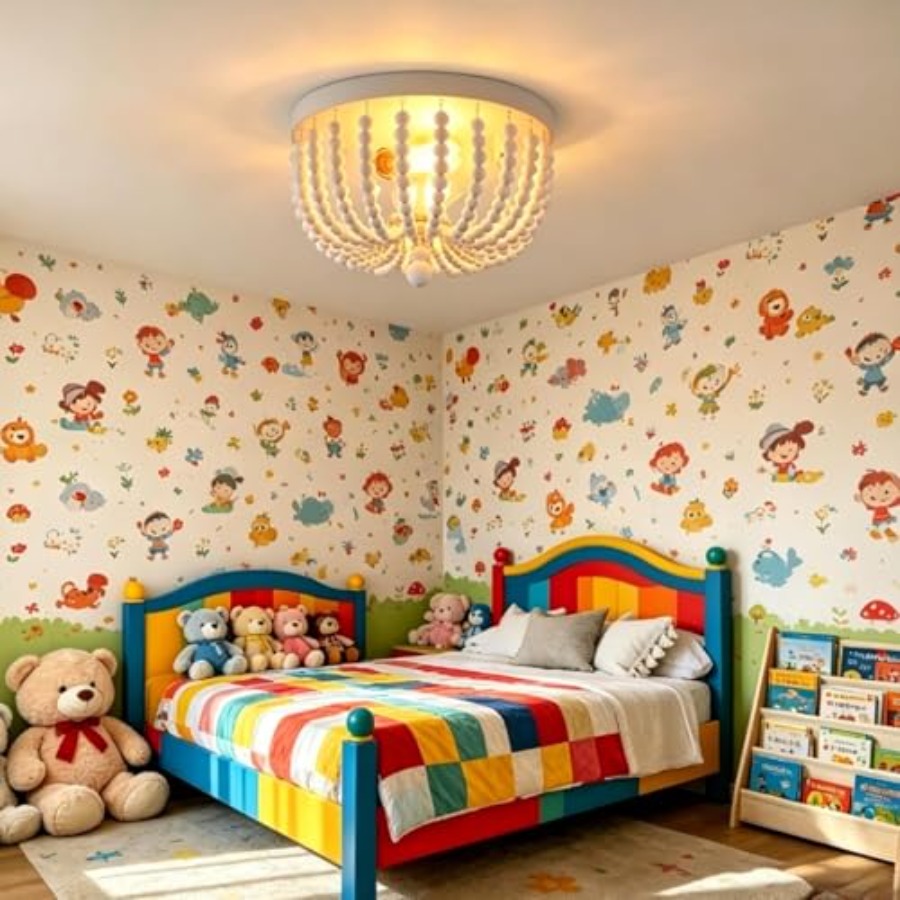 Flush Mount Ceiling Light Fixt - Baby Nursery Light Fixture 评论和价格