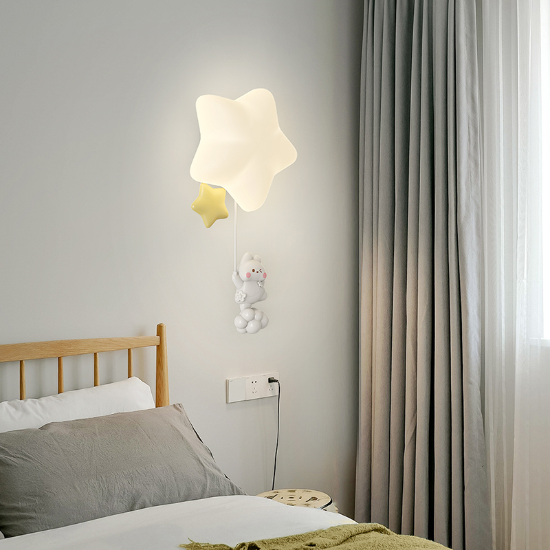 Romantic Star Wall Lamp For Nu - Baby Nursery Wall Lights 评论和价格