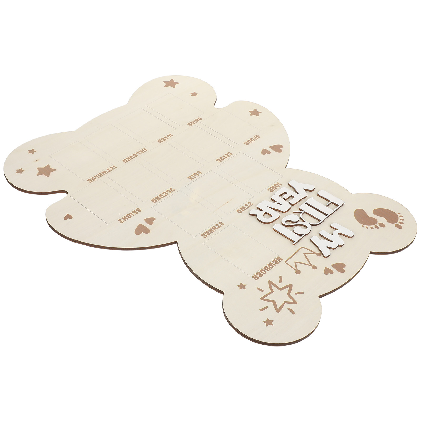 Newborn Photo Board Wooden Bab - Baby Nursery Frames 评论和价格