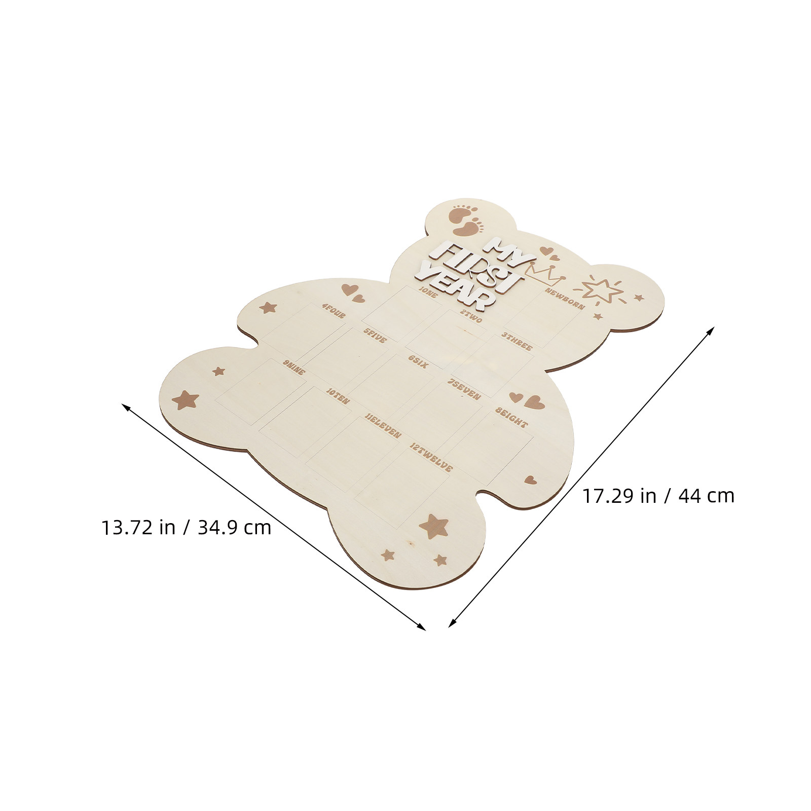 Newborn Photo Board Wooden Bab - Baby Nursery Frames 评论和价格