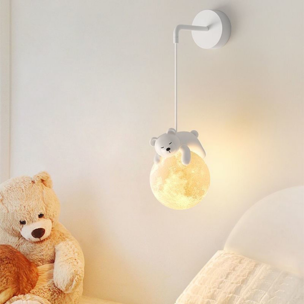 Cute Animal Wall Lamp White Ra - Baby Nursery Boy 评论和价格