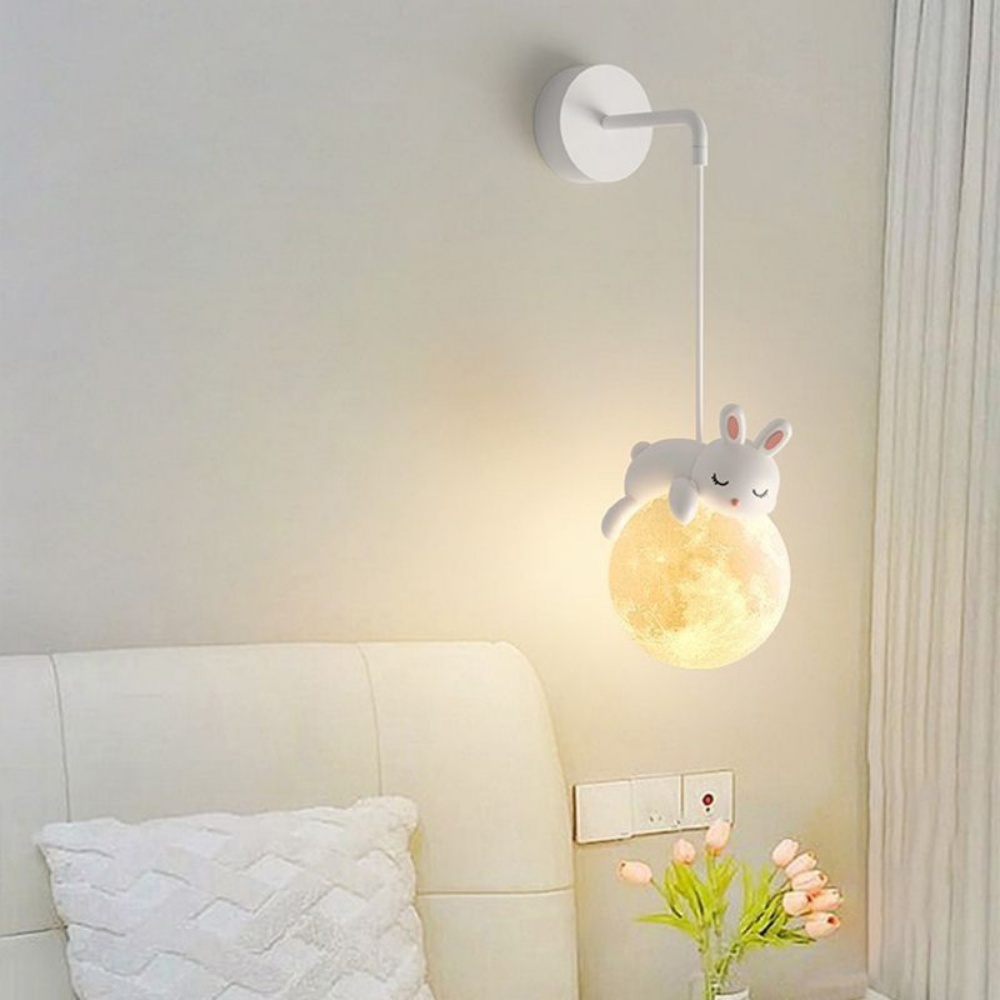 Cute Animal Wall Lamp White Ra - Baby Nursery Boy 评论和价格