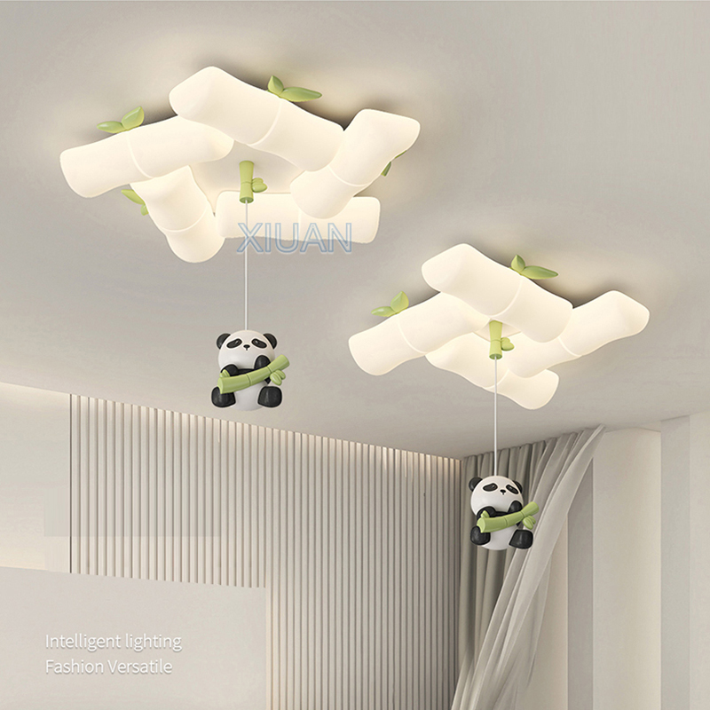 New Chinese Panda Ceiling Lamp - Baby Nursery Light Fixture 评论和价格