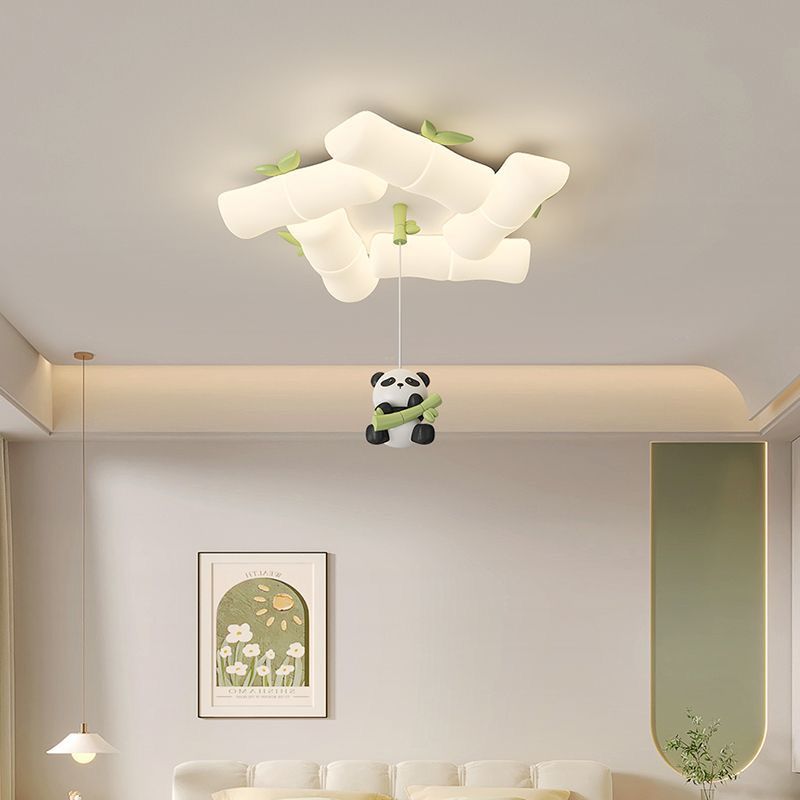 New Chinese Panda Ceiling Lamp - Baby Nursery Light Fixture 评论和价格