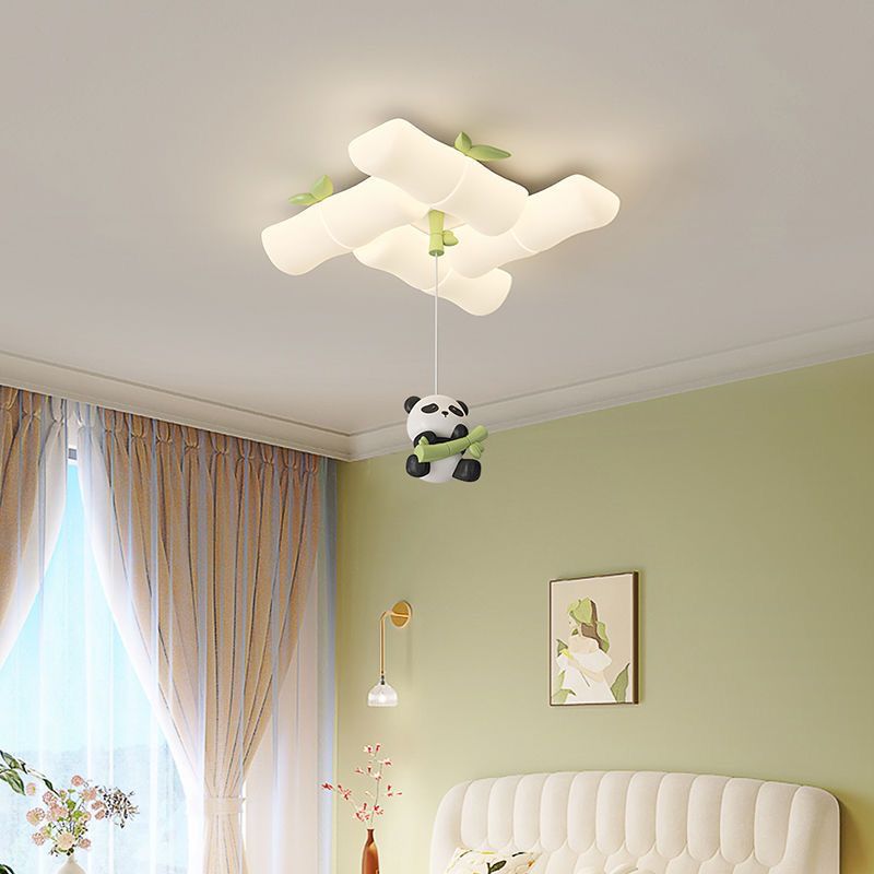 New Chinese Panda Ceiling Lamp - Baby Nursery Light Fixture 评论和价格