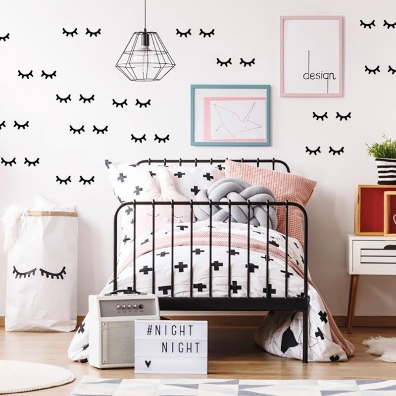 Kids Room Decoration  Eyelash  - Baby Nursery Decor Girl 评论和价格