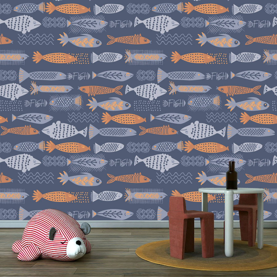 10+ Fish Design Waterproof Pee - Baby Nursery Peel And Stick Wallpaper 评论和价格