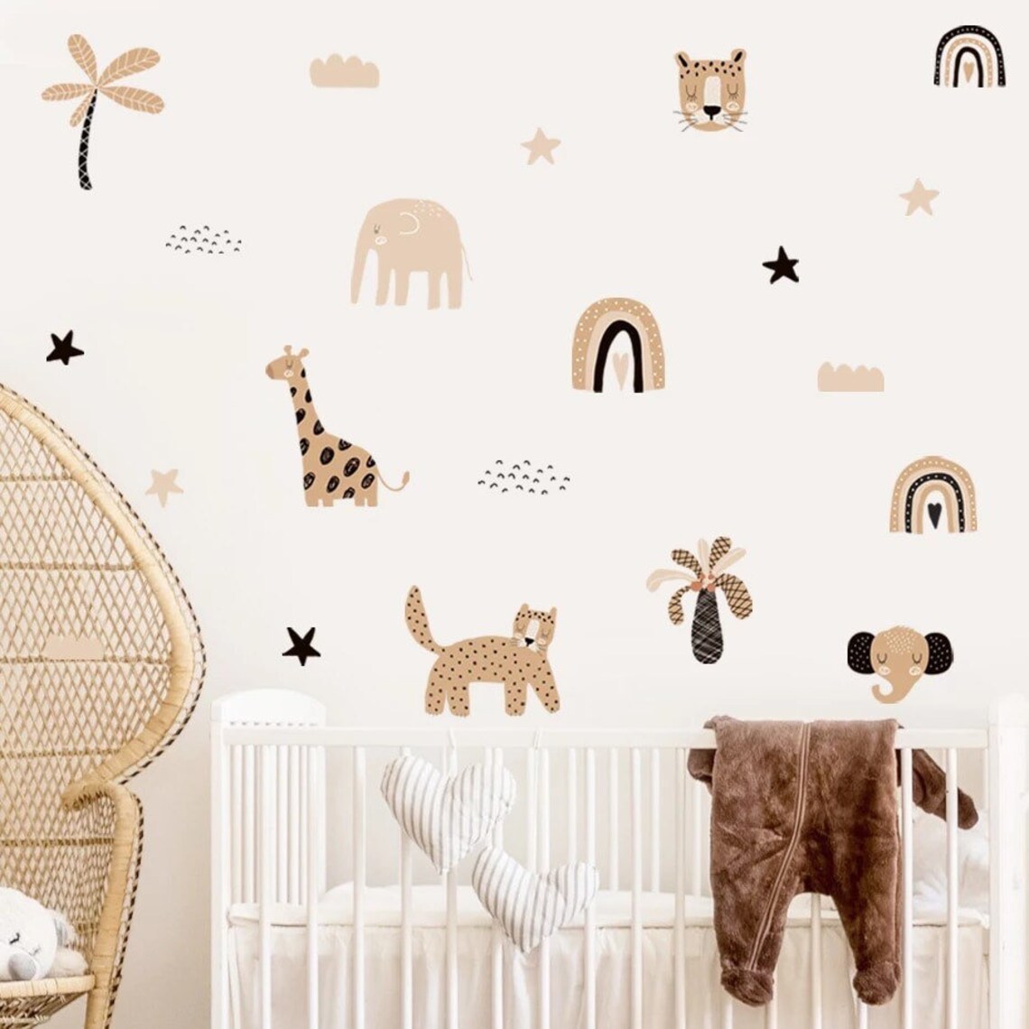 Boho Cartoon Rainbows Star Cut - Baby Nursery Decor Girl 评论和价格